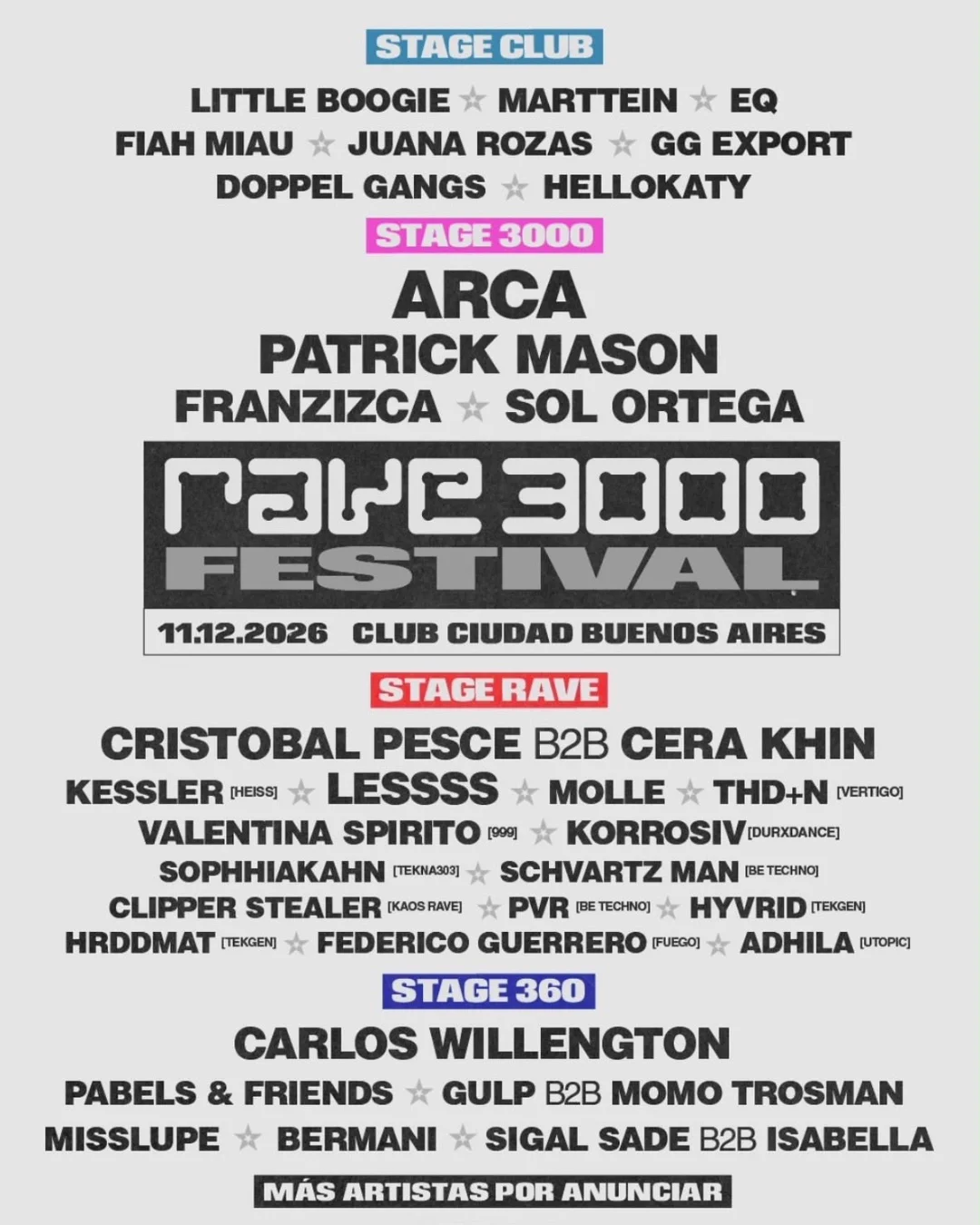 Flyer de RAVE 3000 FESTIVAL, 12.12.2026