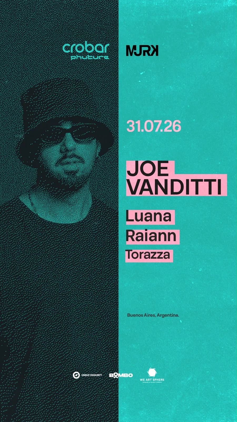 Flyer Joe Vanditti Crobar 31/7.2026
