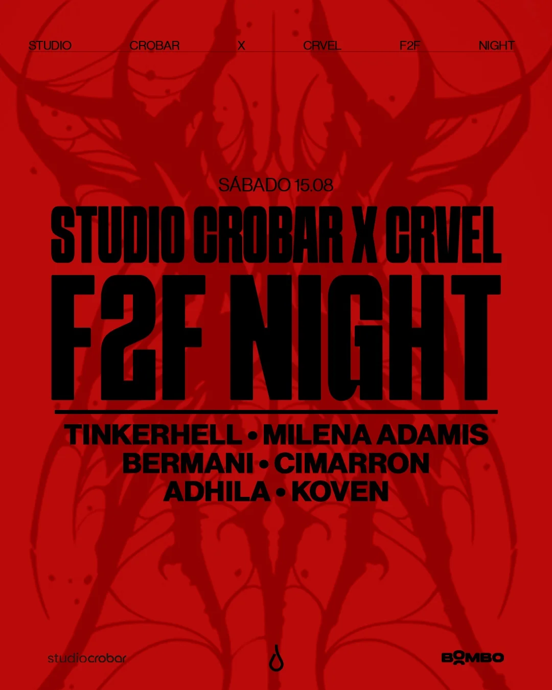 Flyer de STUDIO X CRVEL F2F NIGHT, 15.08.2026