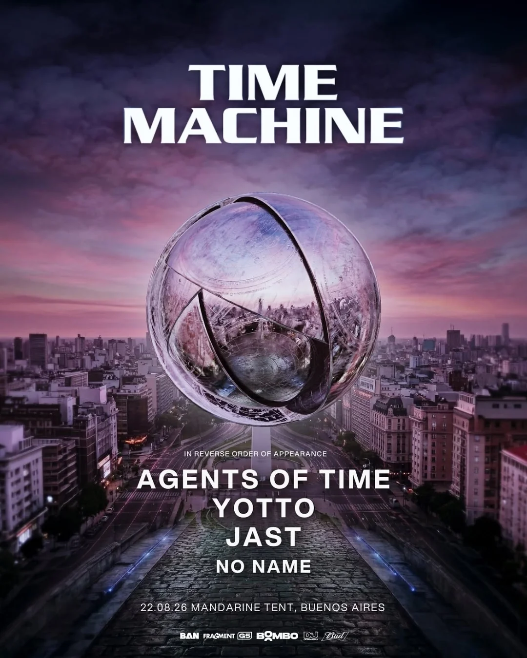 Flyer de AGENTS OF TIME, 22.08.2026