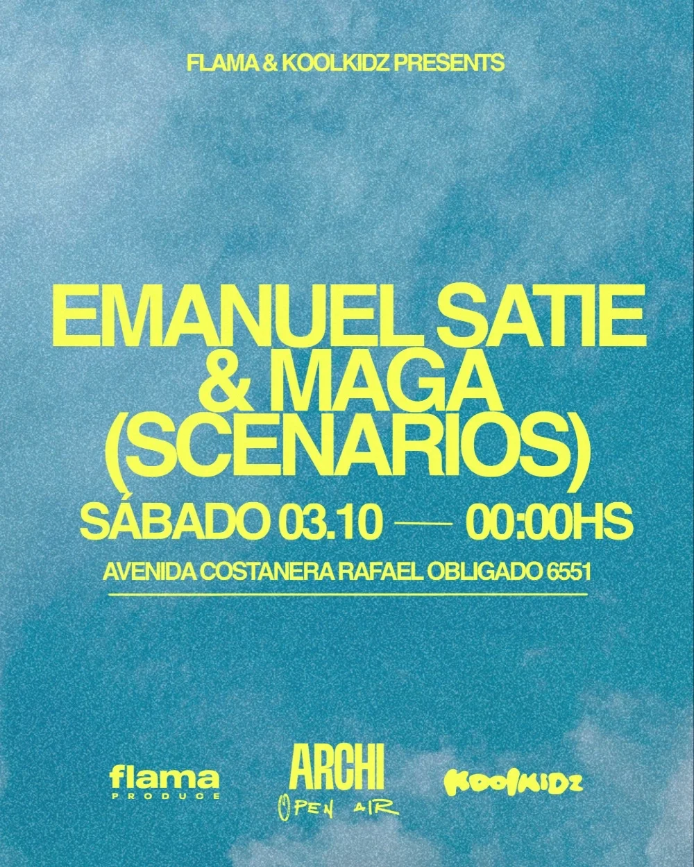 Flyer de EMANUEL SATIE & MAGA, 03.10.2026