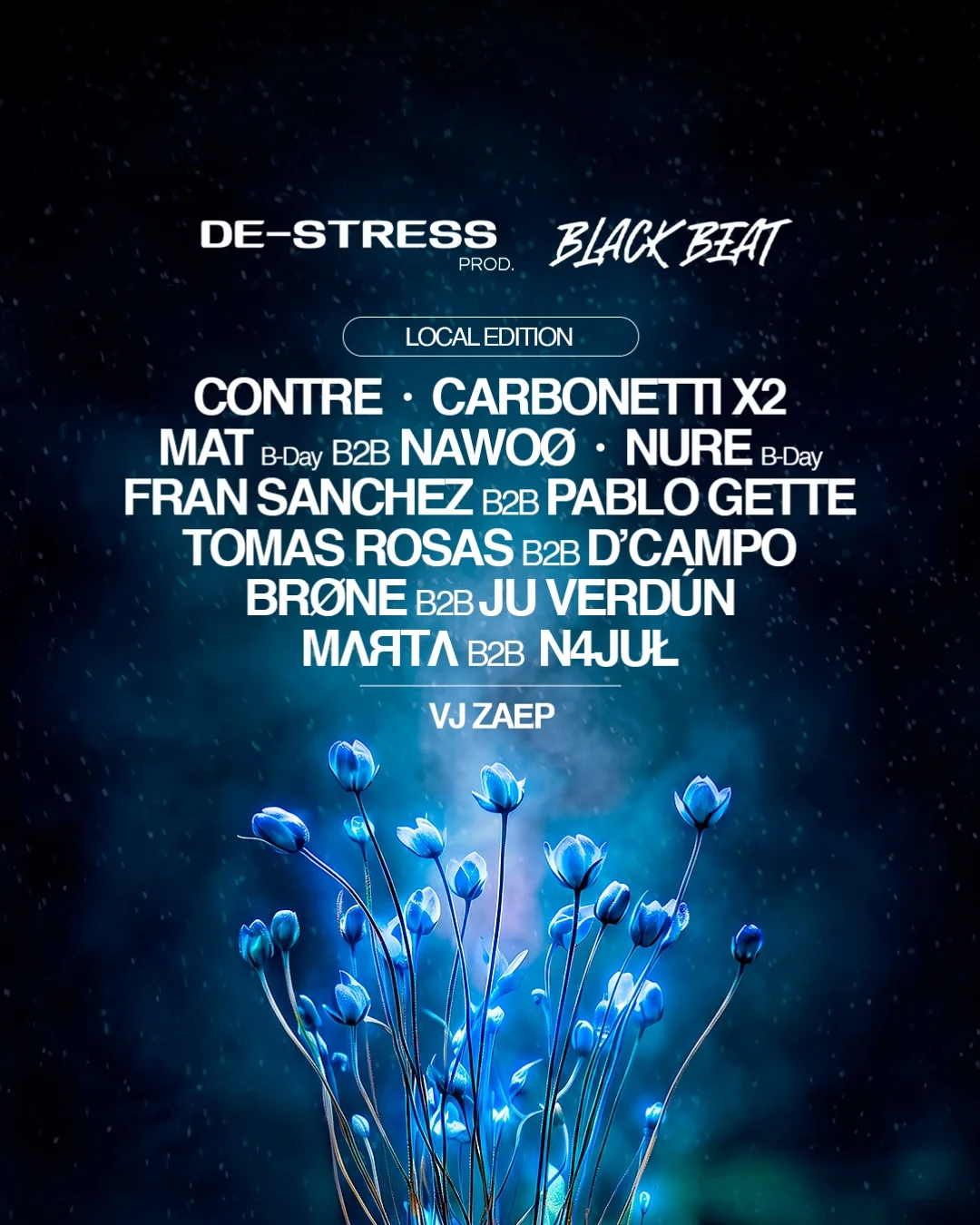 Flyer de Black Beat x DE-STRESS, 03.10.2026