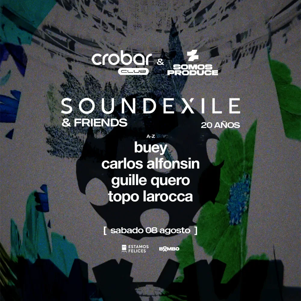 Flyer de SOUNDEXILE & FRIENDS (20 AÑOS), 08.08.2026